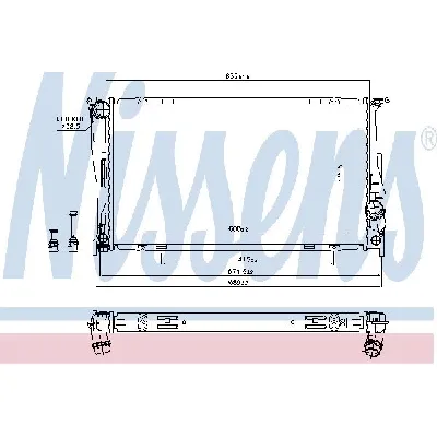 Hladnjak, hlađenje motora NISSENS NIS 60832 IC-D704EE