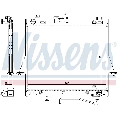 Hladnjak, hlađenje motora NISSENS NIS 60854 IC-C392E7
