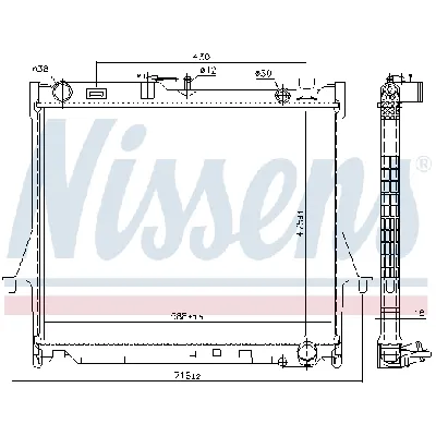 Hladnjak, hlađenje motora NISSENS NIS 60855 IC-C730E6