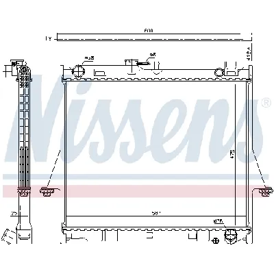 Hladnjak, hlađenje motora NISSENS NIS 60856 IC-D74250