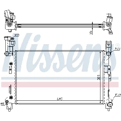 Hladnjak, hlađenje motora NISSENS NIS 60996A IC-A3589F