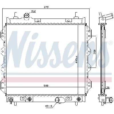 Hladnjak, hlađenje motora NISSENS NIS 61002 IC-A358A3
