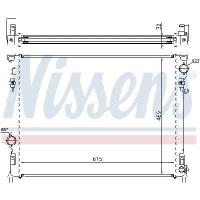Hladnjak, hlađenje motora NISSENS NIS 61014A IC-A9619E