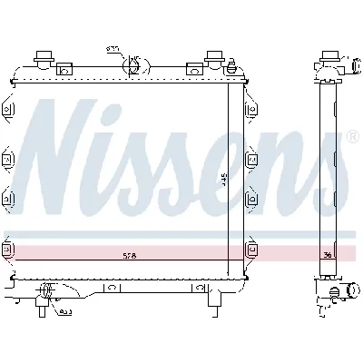 Hladnjak, hlađenje motora NISSENS NIS 61024 IC-D74247