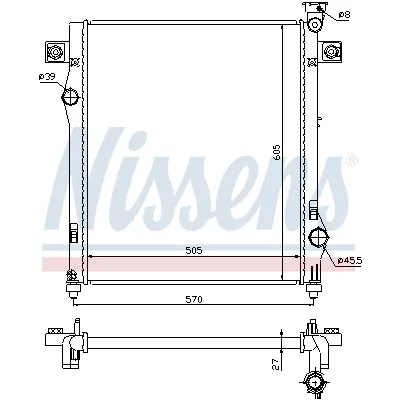 Hladnjak, hlađenje motora NISSENS NIS 61030 IC-D0185F