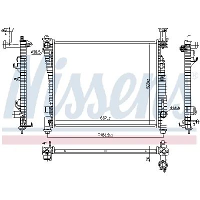 Hladnjak, hlađenje motora NISSENS NIS 61033 IC-D74251