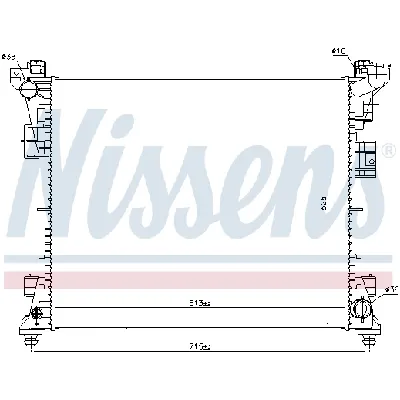 Hladnjak, hlađenje motora NISSENS NIS 61034 IC-DA5A5E