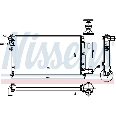 Hladnjak, hlađenje motora NISSENS NIS 61276 IC-9D27D9