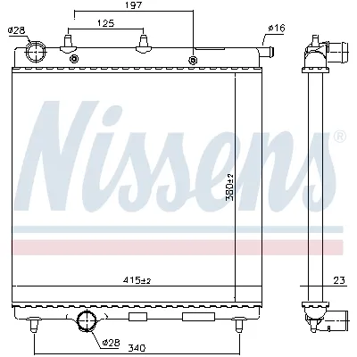 Hladnjak, hlađenje motora NISSENS NIS 61277 IC-9D27DA