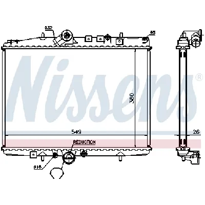 Hladnjak, hlađenje motora NISSENS NIS 61295A IC-A358AF