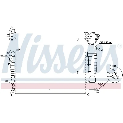 Hladnjak, hlađenje motora NISSENS NIS 61317A IC-A358B3