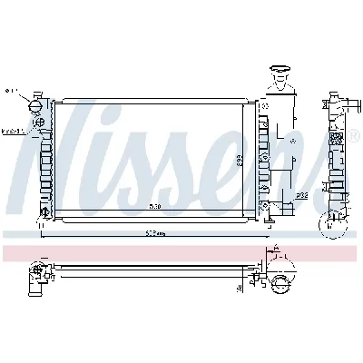 Hladnjak, hlađenje motora NISSENS NIS 61347 IC-A96197