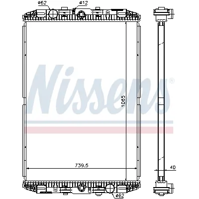 Hladnjak, hlađenje motora NISSENS NIS 614170 IC-AFA95D