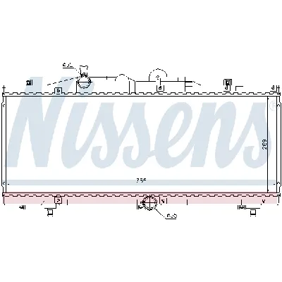 Hladnjak, hlađenje motora NISSENS NIS 61671 IC-472571