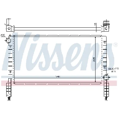 Hladnjak, hlađenje motora NISSENS NIS 61768 IC-A358CF