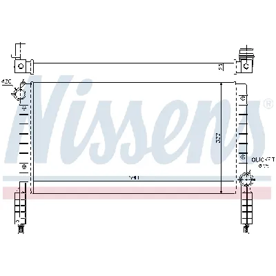 Hladnjak, hlađenje motora NISSENS NIS 61769 IC-A358D0
