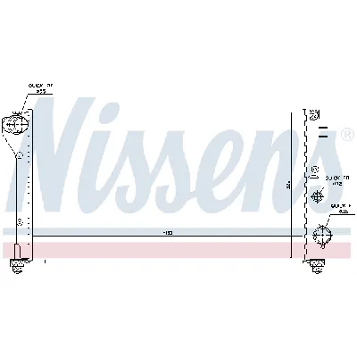 Hladnjak, hlađenje motora NISSENS NIS 617846 IC-A112A7
