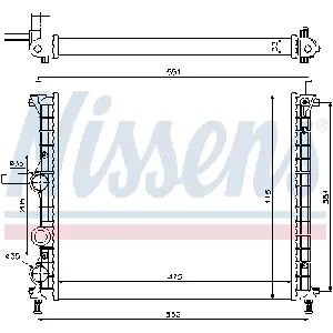 Hladnjak, hlađenje motora NISSENS NIS 617848 IC-A358D6