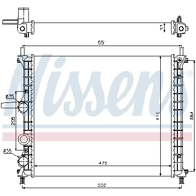Hladnjak, hlađenje motora NISSENS NIS 617848 IC-A358D6