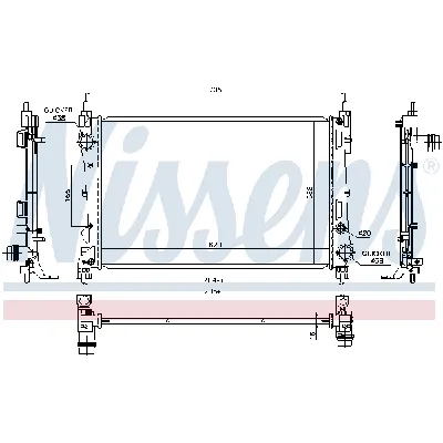 Hladnjak, hlađenje motora NISSENS NIS 617854 IC-D309BD