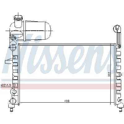 Hladnjak, hlađenje motora NISSENS NIS 61844 IC-364574