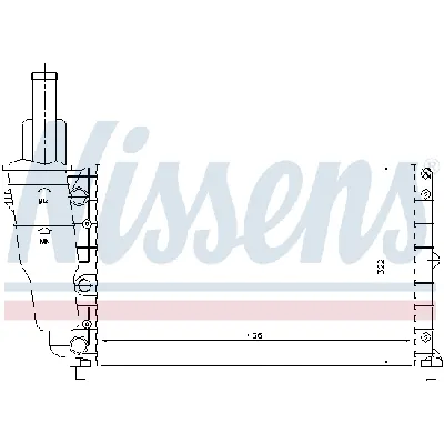 Hladnjak, hlađenje motora NISSENS NIS 61857 IC-372519