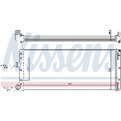 Hladnjak, hlađenje motora NISSENS NIS 61887 IC-A358DB