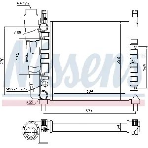 Hladnjak, hlađenje motora NISSENS NIS 61930 IC-472624