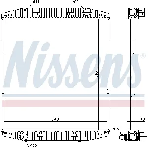 Hladnjak, hlađenje motora NISSENS NIS 619730 IC-B8BDEE