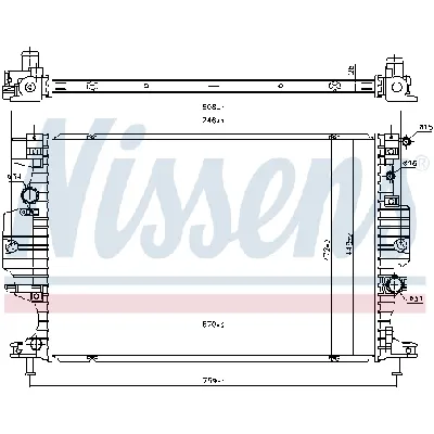 Hladnjak, hlađenje motora NISSENS NIS 620156 IC-E32BC0