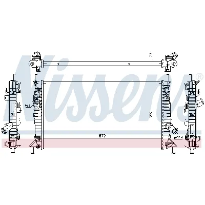 Hladnjak, hlađenje motora NISSENS NIS 62017A IC-A358ED