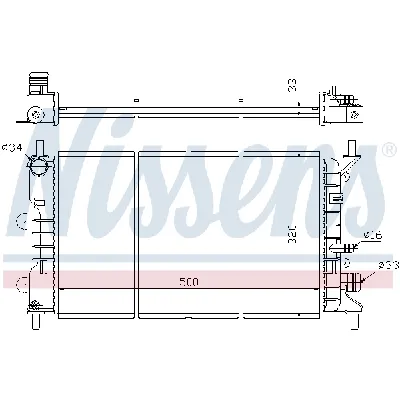 Hladnjak, hlađenje motora NISSENS NIS 621621 IC-A9616D
