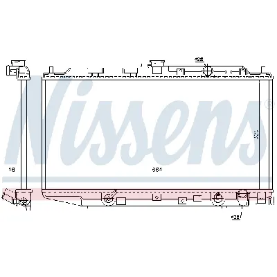 Hladnjak, hlađenje motora NISSENS NIS 622551 IC-A96168