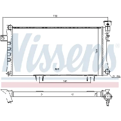 Hladnjak, hlađenje motora NISSENS NIS 623556 IC-D74252