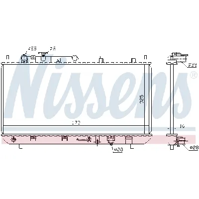 Hladnjak, hlađenje motora NISSENS NIS 624041 IC-A9615F