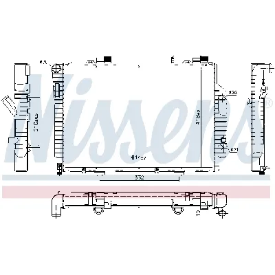 Hladnjak, hlađenje motora NISSENS NIS 62522 IC-A3590A
