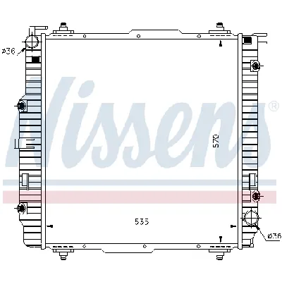 Hladnjak, hlađenje motora NISSENS NIS 62599A IC-B65CC6