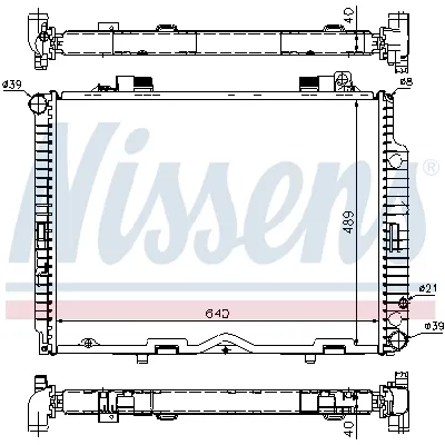 Hladnjak, hlađenje motora NISSENS NIS 62611A IC-A3590E