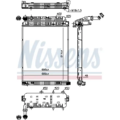 Hladnjak, hlađenje motora NISSENS NIS 62648 IC-9D2828