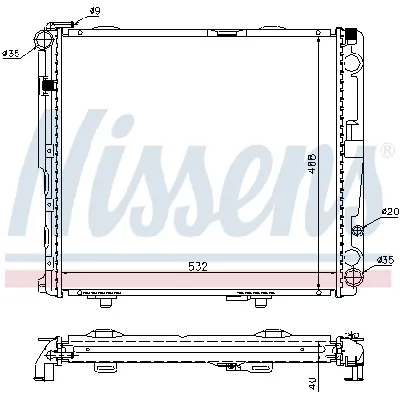 Hladnjak, hlađenje motora NISSENS NIS 62696A IC-473002