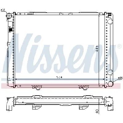 Hladnjak, hlađenje motora NISSENS NIS 62731A IC-364871