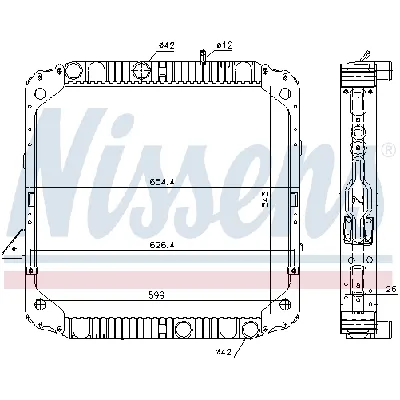 Hladnjak, hlađenje motora NISSENS NIS 62743 IC-204285