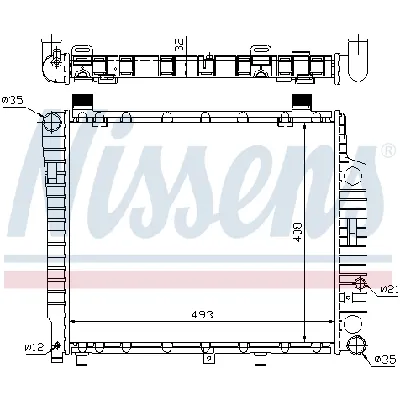 Hladnjak, hlađenje motora NISSENS NIS 62754A IC-473024