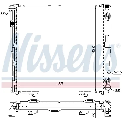 Hladnjak, hlađenje motora NISSENS NIS 62763A IC-473029