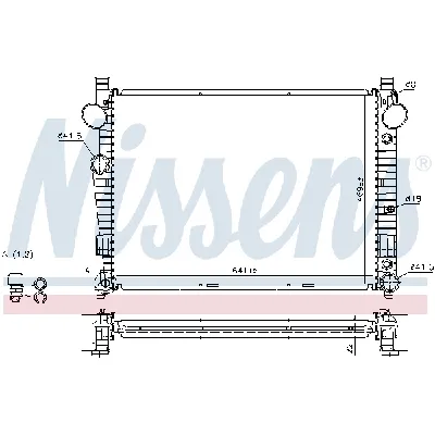 Hladnjak, hlađenje motora NISSENS NIS 62771A IC-A96152