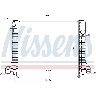 Hladnjak, hlađenje motora NISSENS NIS 62798 IC-B11FA6