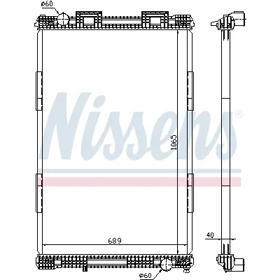 Hladnjak, hlađenje motora NISSENS NIS 628720 IC-9DD85A