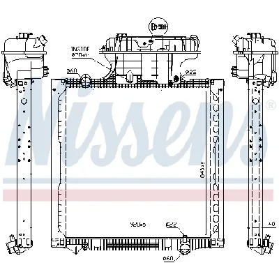 Hladnjak, hlađenje motora NISSENS NIS 628757 IC-F58B01