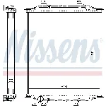 Hladnjak, hlađenje motora NISSENS NIS 628780 IC-A8177E