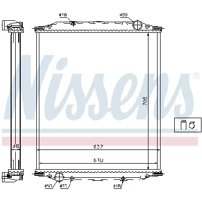 Hladnjak, hlađenje motora NISSENS NIS 628790 IC-ABF7F2